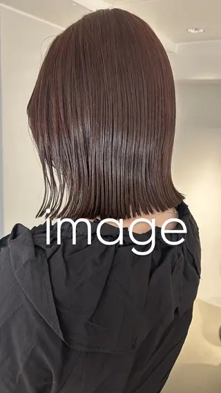 セミロング パーマ organic  mind所属・松本 菜花のヘアスタイル