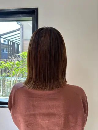 ミディアム みぞぐち じゅりのヘアスタイル