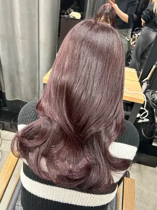 ロング 女性らしいモテヘア 韓国ヘアhikariのヘアスタイル