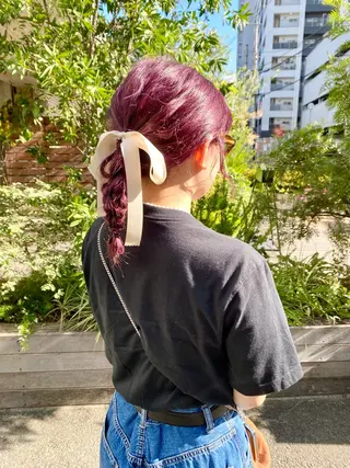 ロング カラー ヘアアレンジ BELLA阿部野 TOMOMIのヘアスタイル