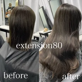 ロング カラー エクステ🩵ブリーチ 韓国ヘア🩵KAEのヘアスタイル