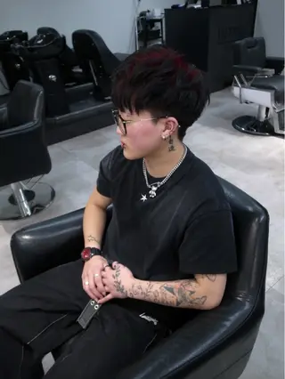 ショート カラー メンズ INTRO SHIBUYA by Fi-Ne所属・💈メンズフェード 特化DAIYA💈のヘアスタイル