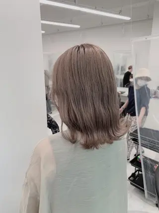 セミロング カラー ヘアアレンジ EMANON池袋3rd所属・ブリーチなしカラー｜ なおき｜池袋美容師のヘアスタイル