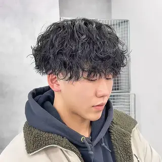 パーマ メンズ 💋ホワイトメッシュ /パーマ/メンズ💋のヘアスタイル