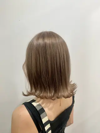 ミディアム カラー たなか もえなのヘアスタイル
