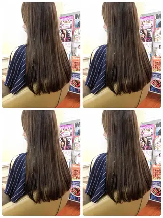 セミロング カラー ヨシダ トオルのヘアスタイル