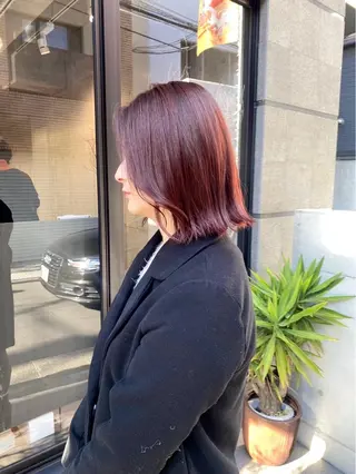 ミディアム shiho︎🌟/ 髪質改善カラーのヘアスタイル