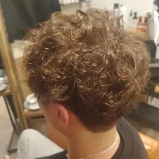 メンズ ショート パーマ spa hair  ark 富井直美のヘアスタイル