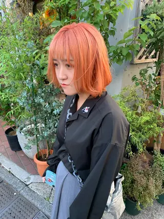 ミディアム カラー ピンクベージュ/新潟 万代/高橋桃葉🍑のヘアスタイル