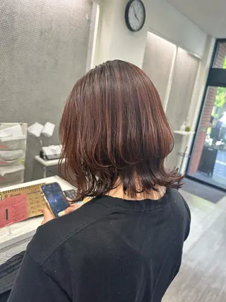 ミディアム カラー 艶髪レイヤー上田 紗也🇰🇷💗のヘアスタイル