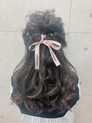 セミロング ヘアアレンジ Mululu所属・京都最安価エクステ muuka🦋のヘアスタイル