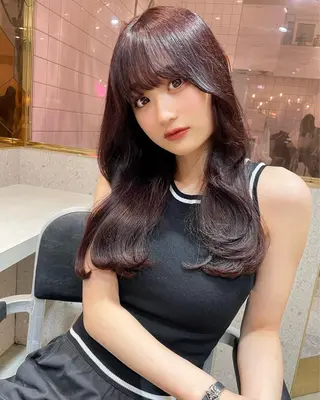 セミロング カラー 韓国ヘア🤍顔周り/ 髪質改善✨/林遼一郎のヘアスタイル