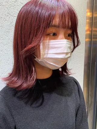ミディアム 水田 希のヘアスタイル