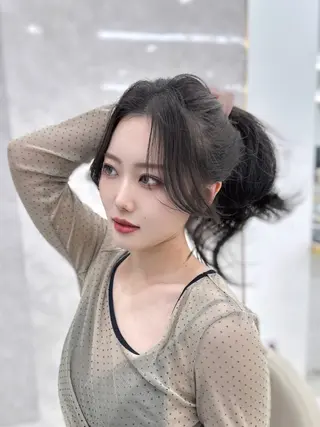 ロング 似合わせ/レイヤー /顔まわり/池田歩樹のヘアスタイル