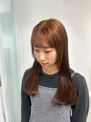 ロング カラー 愛結 暖色カラー🎀🩰のヘアスタイル