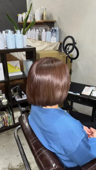 ミディアム カラー 小池 かなこのヘアスタイル