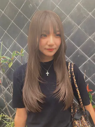 ロング カラー ウルフレイヤー エクステ/kokiのヘアスタイル