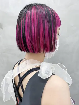 ミディアム カラー パーマ ヘアアレンジ メンズ ハイトーン/レイヤー 🌸さくらのヘアスタイル