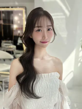 ロング カラー 新宿/韓国ヘア 中明度カラー/かやのヘアスタイル