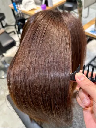 セミロング 縮毛矯正・髪質改善・ ストレート🌻ゆいのヘアスタイル