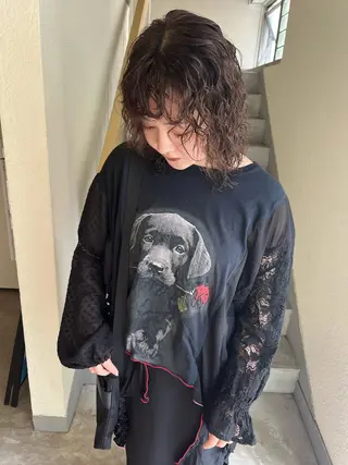 ミディアム パーマ siki所属・SIKI yuuna レイヤーカット🪽のヘアスタイル