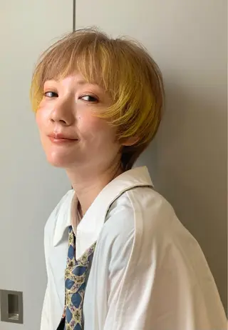 ショート カラー hair design　rapt.所属・原田 穂真のヘアスタイル
