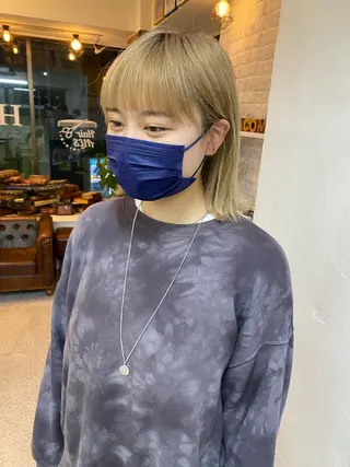 ショート カラー レイヤーウルフ エクステ磯部のヘアスタイル