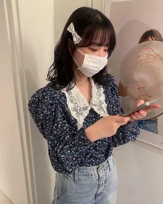 ミディアム パーマ riria/ボブ /ブラウンカラー🎀のヘアスタイル