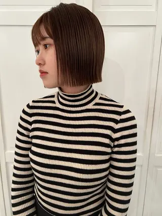 ミディアム ブリーチカラー🎀 韓国風/寺門美優のヘアスタイル