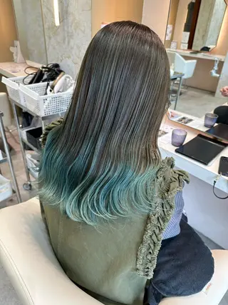 ロング カラー 店長/mao/ 前髪/顔周りカットのヘアスタイル