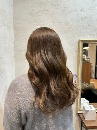 ロング カラー ORANGE POP 検見川浜店所属・渡辺 りずのヘアスタイル