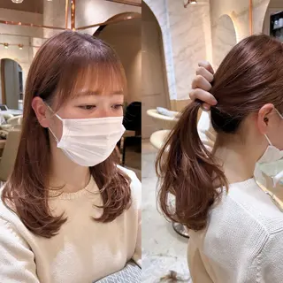 ミディアム ハッシュカット/韓国 レイヤー/カハナのヘアスタイル