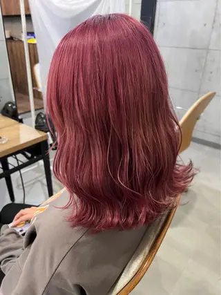 ミディアム カラー ヘアアレンジ 髪質改善ケア特化 石田のヘアスタイル