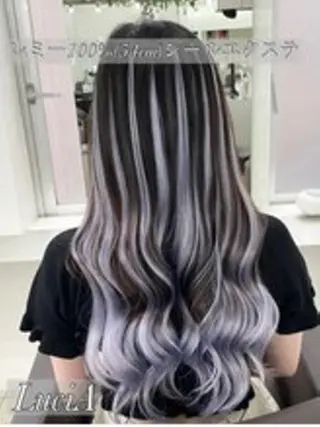ロング カラー エクステ LuciA\5900のヘアスタイル