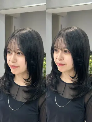 セミロング レイヤー×ツヤカラー 渋谷/kougaのヘアスタイル