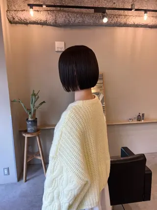 ショート NOUSHAIRDESIGN所属・rin/薬院 /ボブ艶カラーのヘアスタイル