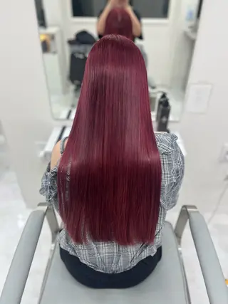 ロング カラー ヘアアレンジ 🩶【推しハイトーン 】yuzu🩶のヘアスタイル