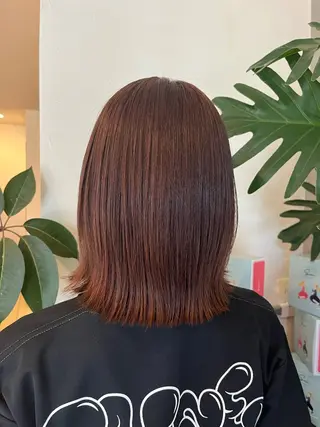 セミロング カラー ヘアアレンジ ちひろ /似合わせカラーのヘアスタイル