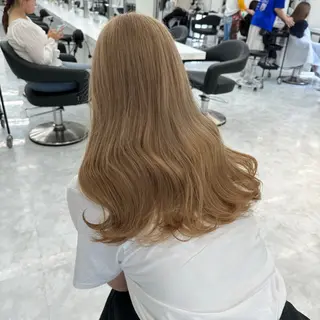 セミロング カラー ダブルカラー 韓国レイヤーKYONのヘアスタイル