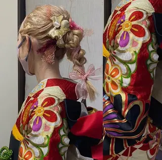 ロング 卒業式ヘアセット🎀 ヘアアレンジのヘアスタイル