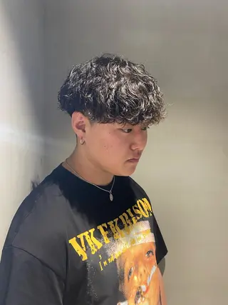 ショート パーマ メンズ fifth天神大名メンズサロン(フィフス)所属・fifth天神パーマ 特化/大田宗一朗のヘアスタイル