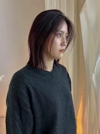 ミディアム カラー RINKA 岡崎美容室のヘアスタイル