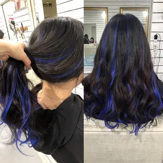 セミロング カラー ヘアアレンジ 🦋美髪／エクステ 🦋アベイクミのヘアスタイル