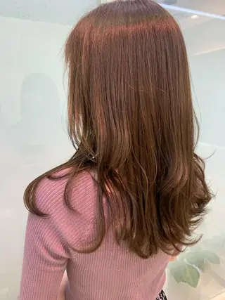 セミロング カラー 似合わせカラー/艶 髪質改善/ヨシザキのヘアスタイル