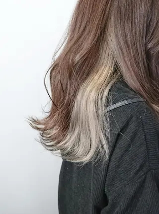 セミロング カラー 透明感ハイトーン☆ 今津 佑太のヘアスタイル