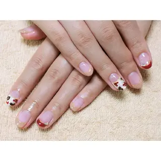 ネイル 痛ネイル/ワンホン/ フィルイン/長さだしのネイルデザイン