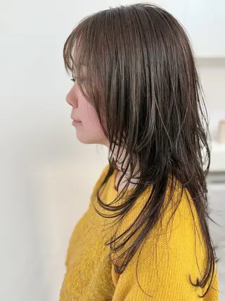 セミロング カラー ✨オール年代🆗 🤍内田亜由子のヘアスタイル