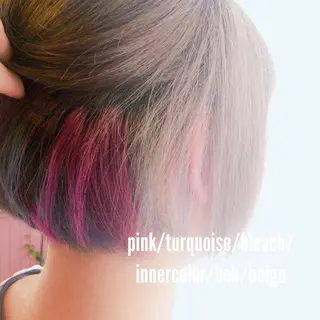 ショート カラー パーマ ヘアアレンジ 表参道Lise おおいしおりのヘアスタイル