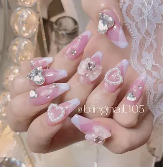 ネイル 23時まで❤︎韓国、 ワンホンネイルのネイルデザイン