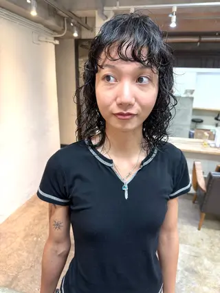 ミディアム パーマ 下北沢 soiのヘアスタイル